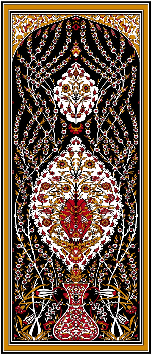 60X140 cm Çini Pano-3